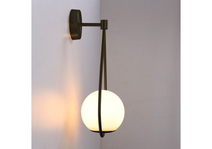 Applique murale globe en verre "Clara" - E14 - LD1005-N - Barcelona LED Applique murale globe en verre "Clara" - E14 - LD1005-N - Barcelona LED