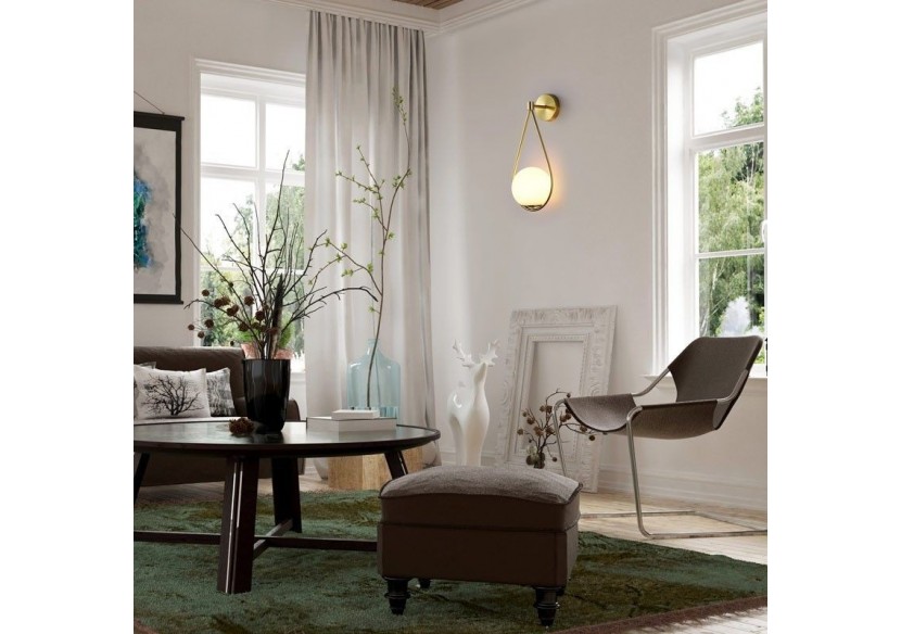 Applique murale globe en verre "Clara" - E14 - LD1005-D - Barcelona LED Applique murale globe en verre "Clara" - E14 - LD1005-D - Barcelona LED