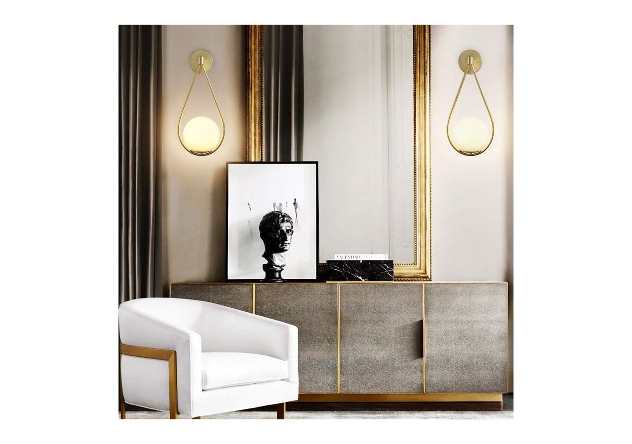 Applique murale globe en verre "Clara" - E14 - LD1005-D - Barcelona LED