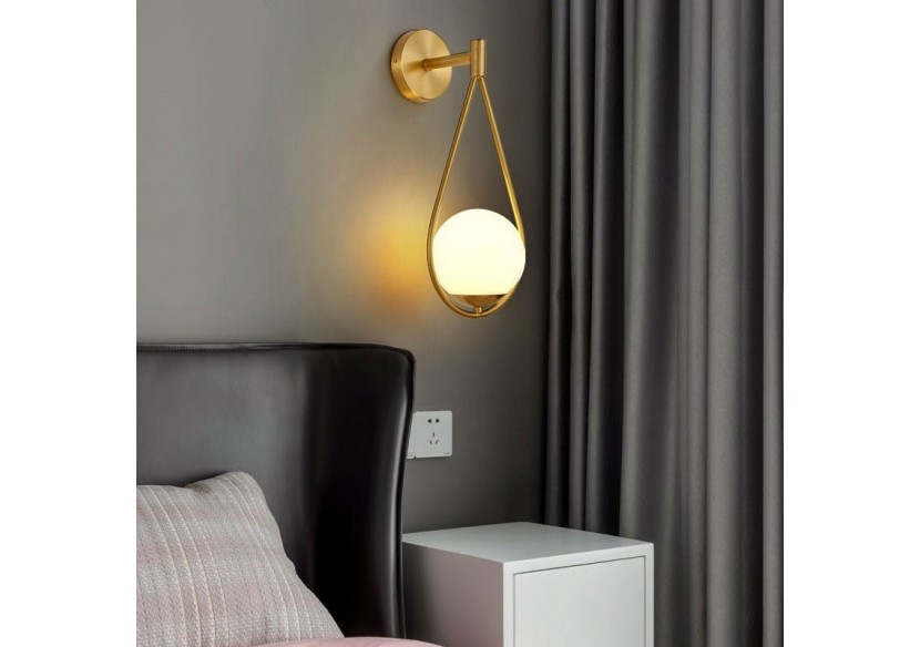 Applique murale globe en verre "Clara" - E14 - LD1005-D - Barcelona LED Applique murale globe en verre "Clara" - E14 - LD1005-D - Barcelona LED