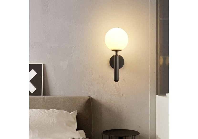 Applique murale globe en verre "Elsa" - E14 - LD1004-N - Barcelona LED Applique murale globe en verre "Elsa" - E14 - LD1004-N - Barcelona LED