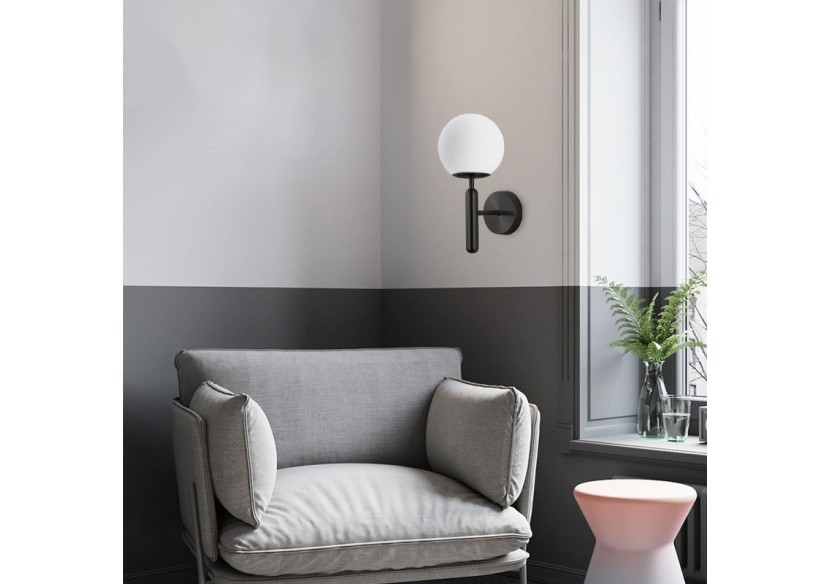 Applique murale globe en verre "Elsa" - E14 - LD1004-N - Barcelona LED Applique murale globe en verre "Elsa" - E14 - LD1004-N - Barcelona LED