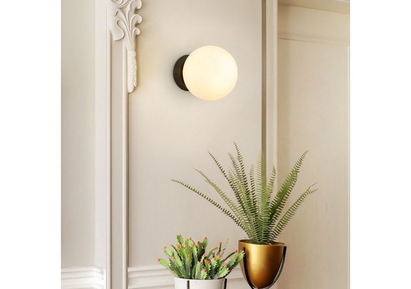 Applique murale globe en verre "Rober" - LD1003-N - Barcelona LED Applique murale globe en verre "Rober" - LD1003-N - Barcelona LED