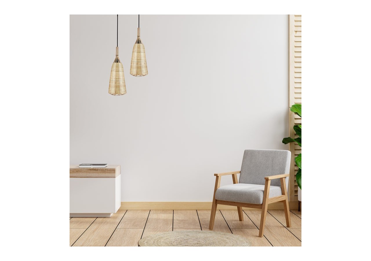 Suspension en osier "Boa" - K174-N - Barcelona LED