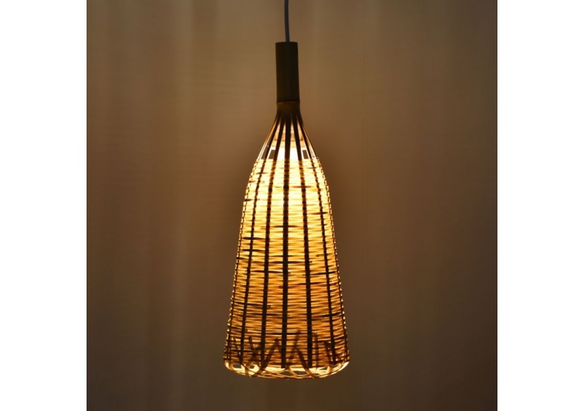 Suspension en osier "Boa" - K174-N - Barcelona LED Suspension en osier "Boa" - K174-N - Barcelona LED