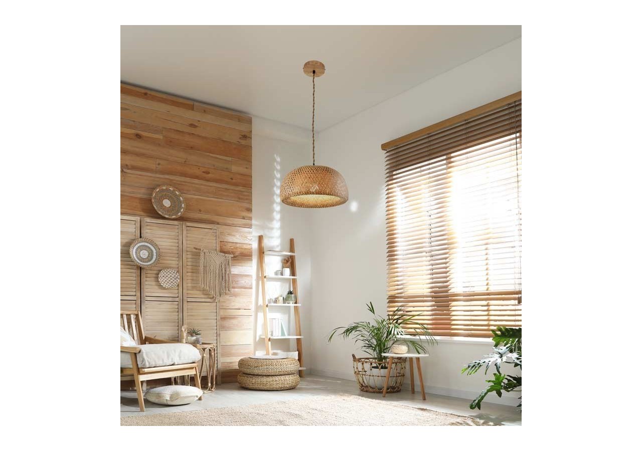 Suspension en osier "Hanna" - K178-CU - Barcelona LED
