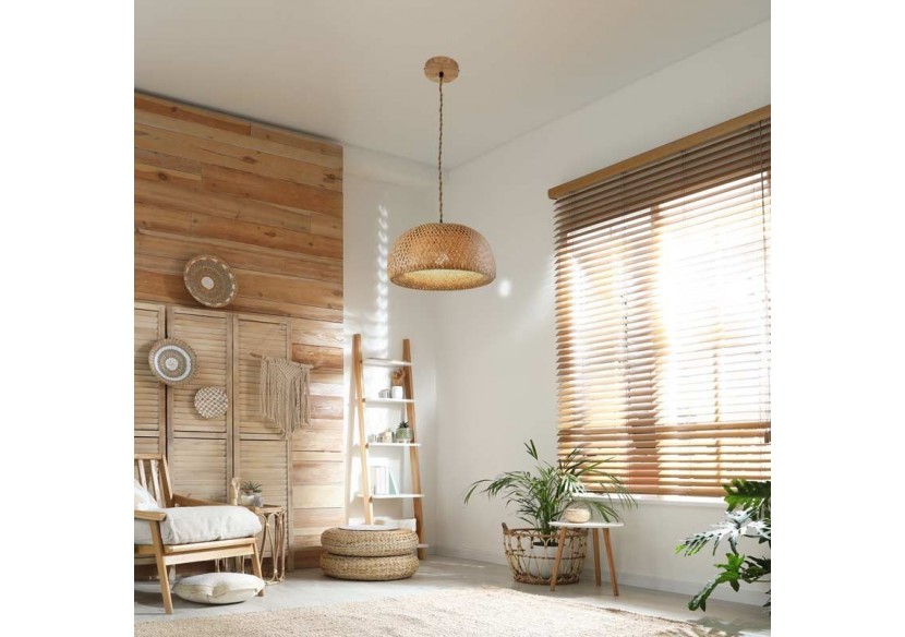 Suspension en osier "Hanna" - K178-CU - Barcelona LED Suspension en osier "Hanna" - K178-CU - Barcelona LED