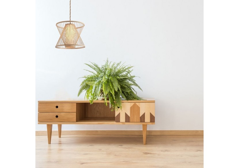 Suspension en bambou "Rise" - K177-CU - Barcelona LED Suspension en bambou "Rise" - K177-CU - Barcelona LED