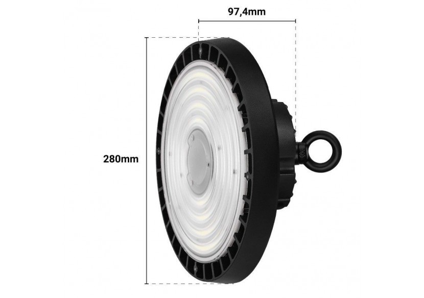 Suspension industrielle UFO 150W Driver LIFUD puce PHILIPS régulable 1-10V - B8138-150-3K - Barcelona LED
