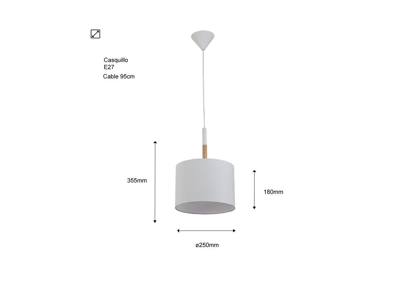 Suspension "Class" E27 - LN1303-B - Barcelona LED