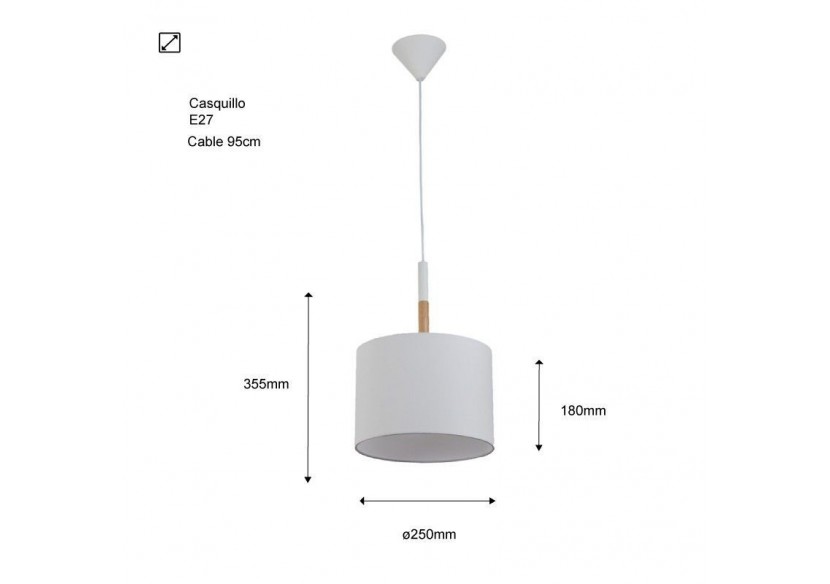 Suspension "Class" E27 - LN1303-B - Barcelona LED