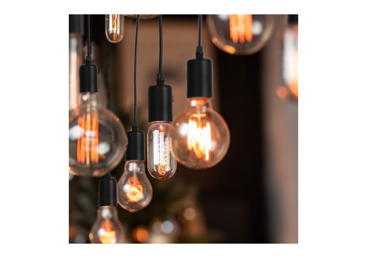 Suspension vintage en bois "Otto" - 4 x E27 - LM131-N - Barcelona LED