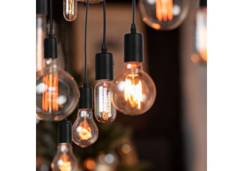 Suspension vintage en bois "Otto" - 4 x E27 - LM131-N - Barcelona LED