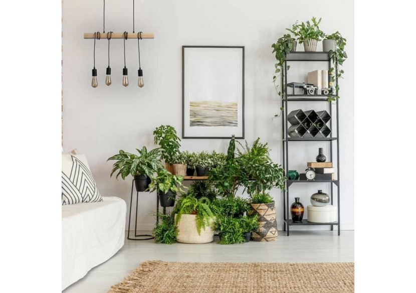 Suspension vintage en bois "Otto" - 4 x E27 - LM131-N - Barcelona LED