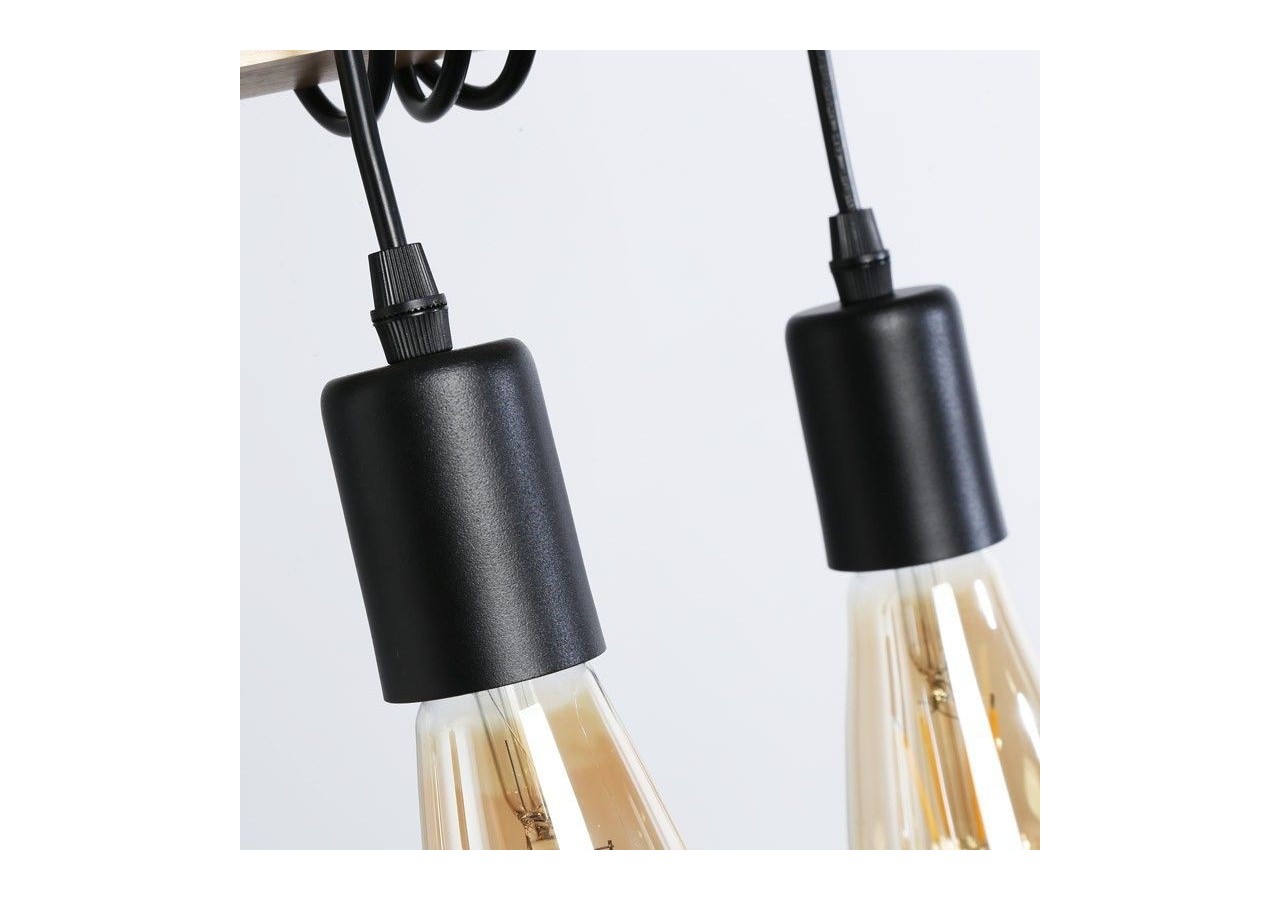 Suspension vintage en bois "Otto" - 4 x E27 - LM131-N - Barcelona LED