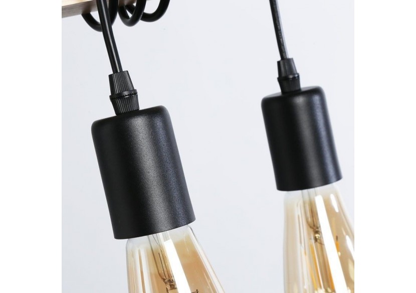 Suspension vintage en bois "Otto" - 4 x E27 - LM131-N - Barcelona LED
