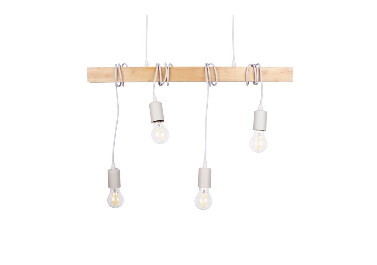 Suspension vintage en bois "Otto" - 4 x E27 - LM131-B - Barcelona LED