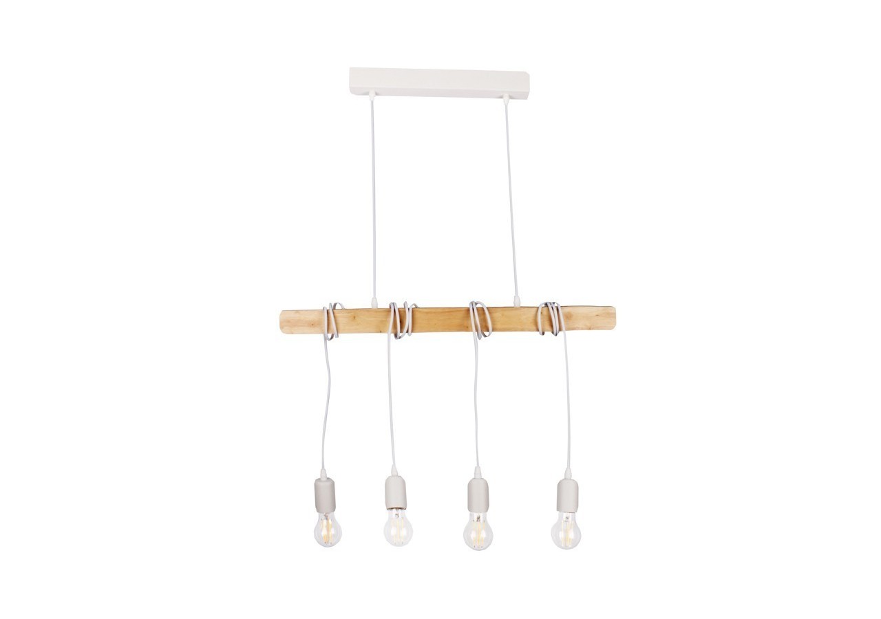 Suspension vintage en bois "Otto" - 4 x E27 - LM131-B - Barcelona LED