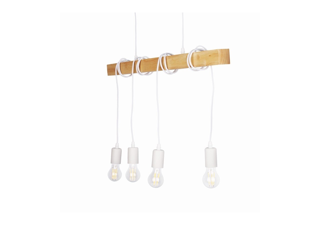 Suspension vintage en bois "Otto" - 4 x E27 - LM131-B - Barcelona LED