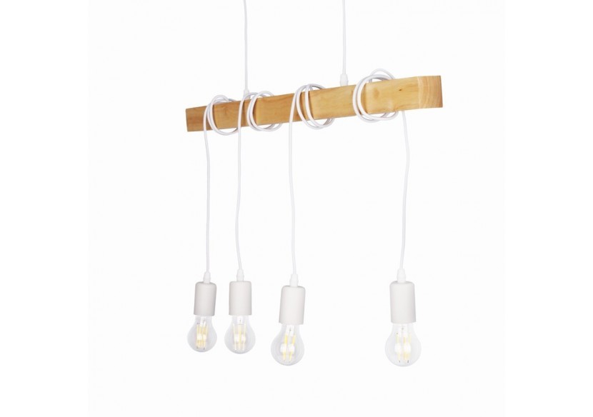 Suspension vintage en bois "Otto" - 4 x E27 - LM131-B - Barcelona LED