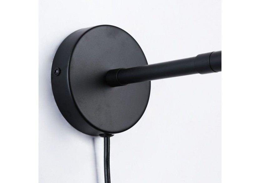 Applique murale scandinave orientable avec interrupteur et prise - L3033-N-EU - Barcelona LED