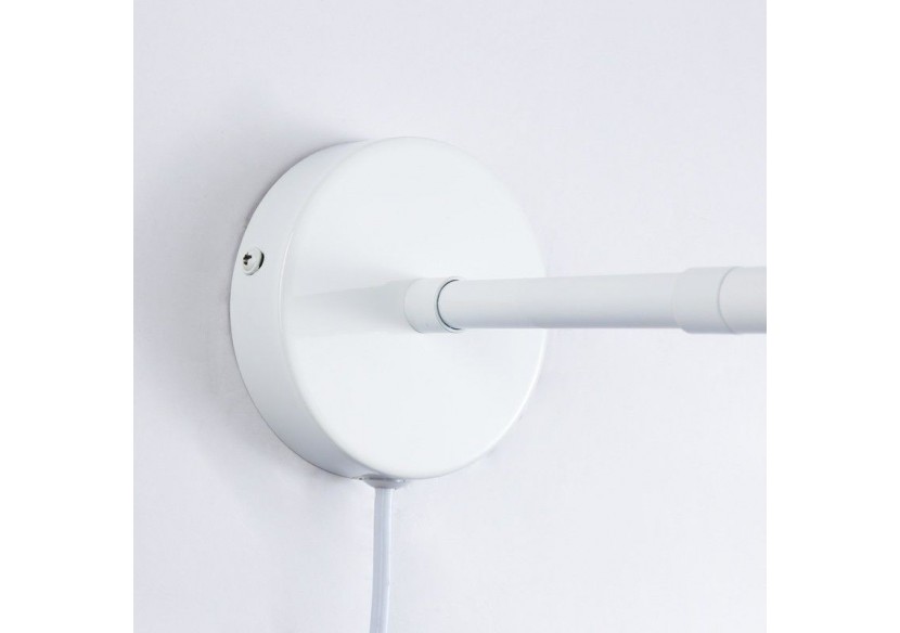 Applique murale scandinave orientable avec interrupteur et prise - L3033-B-EU - Barcelona LED