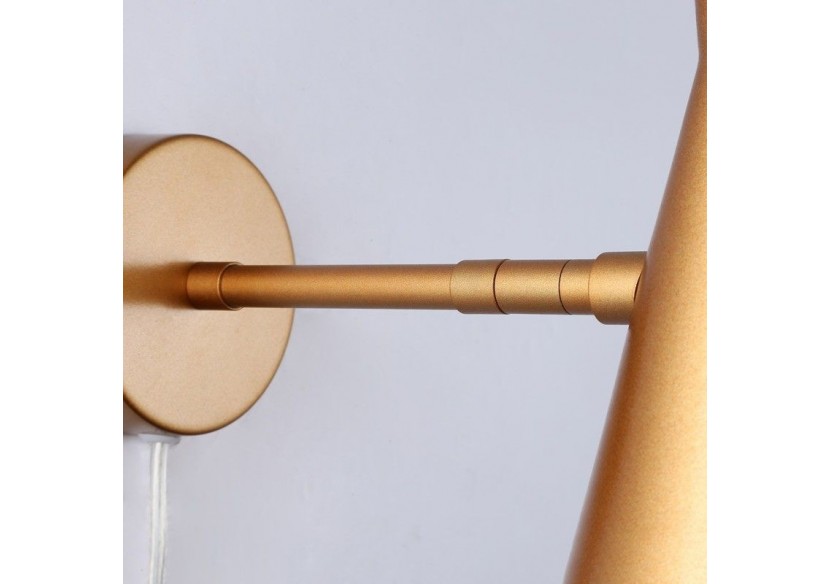 Applique murale scandinave orientable avec interrupteur et prise - L3033-DO-EU - Barcelona LED