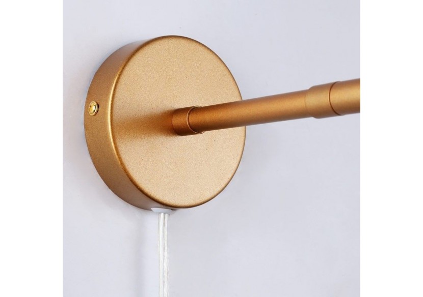 Applique murale scandinave orientable avec interrupteur et prise - L3033-DO-EU - Barcelona LED