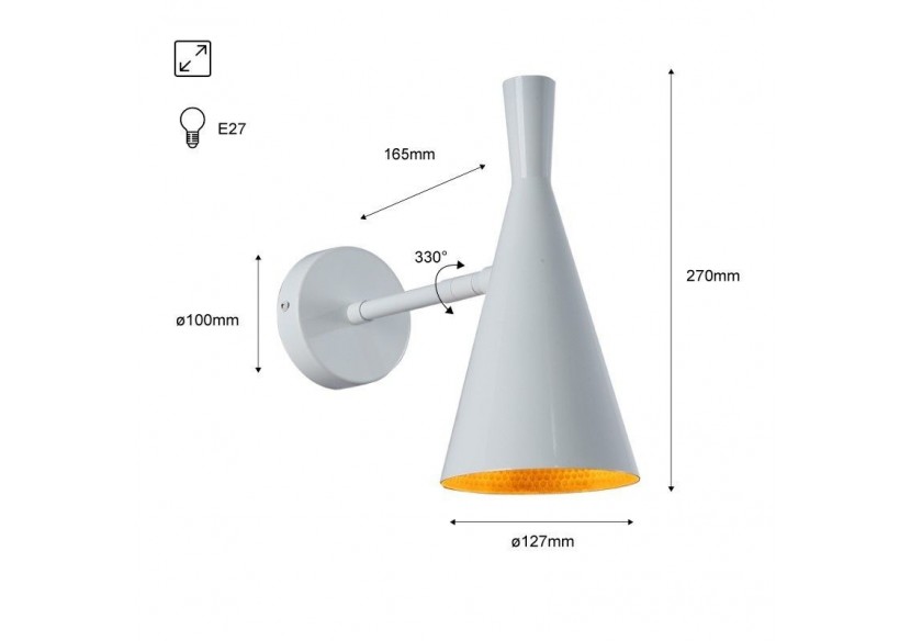 Applique murale intérieure orientable de style scandinave - L3033-B - Barcelona LED