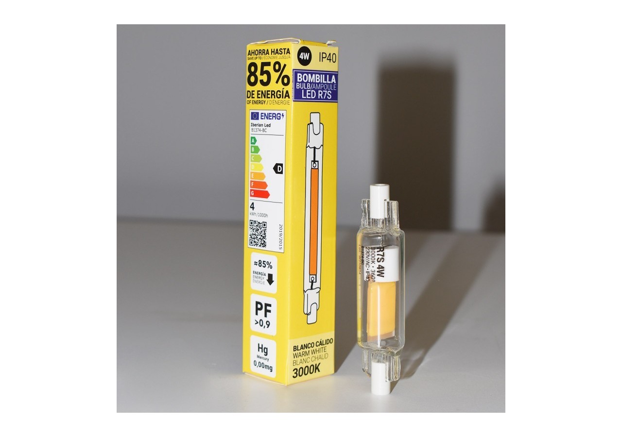 Ampoule LED R7S 78mm - 600lm - COB - 4W - B1374-BC - Barcelona LED