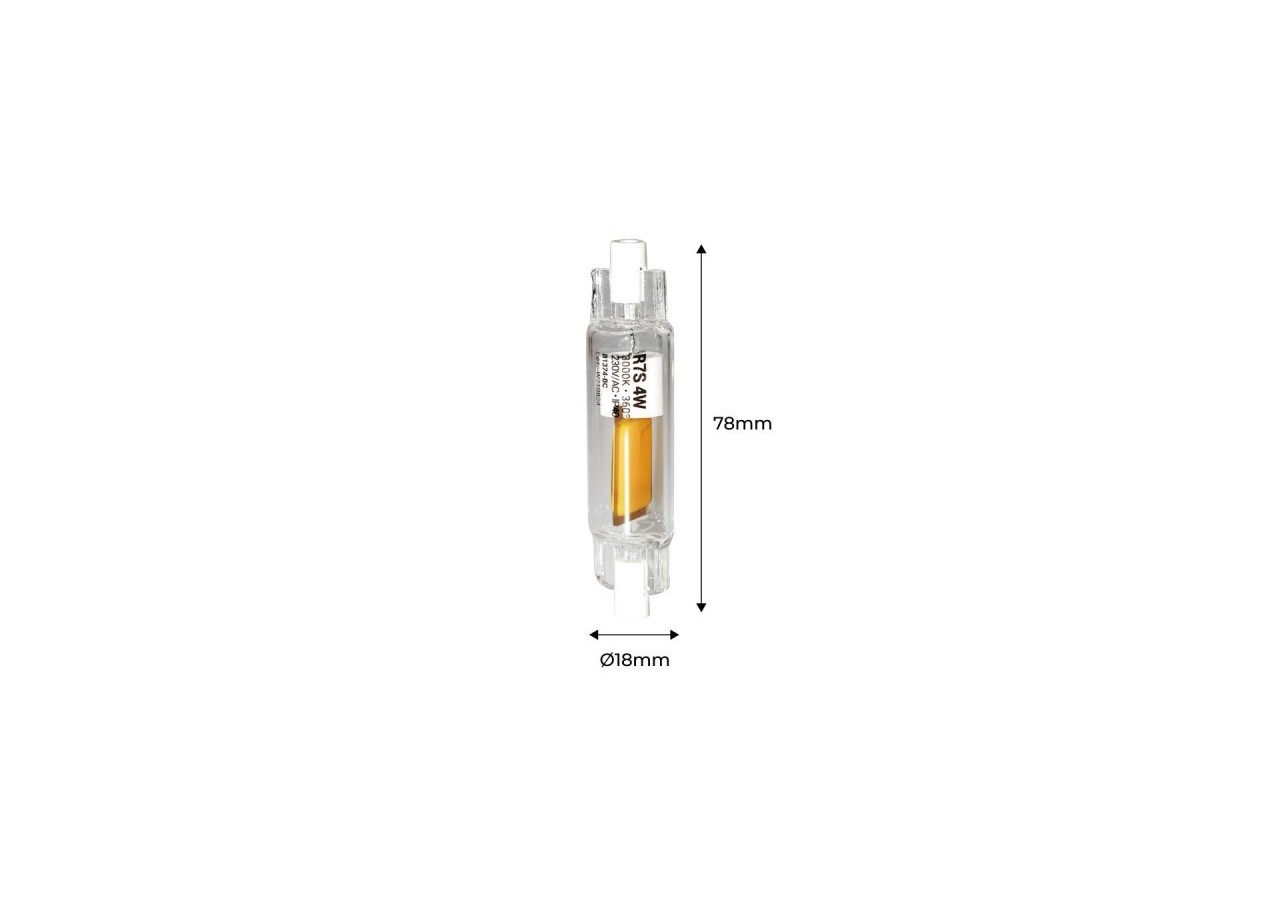 Ampoule LED R7S 78mm - 600lm - COB - 4W - B1374-BC - Barcelona LED
