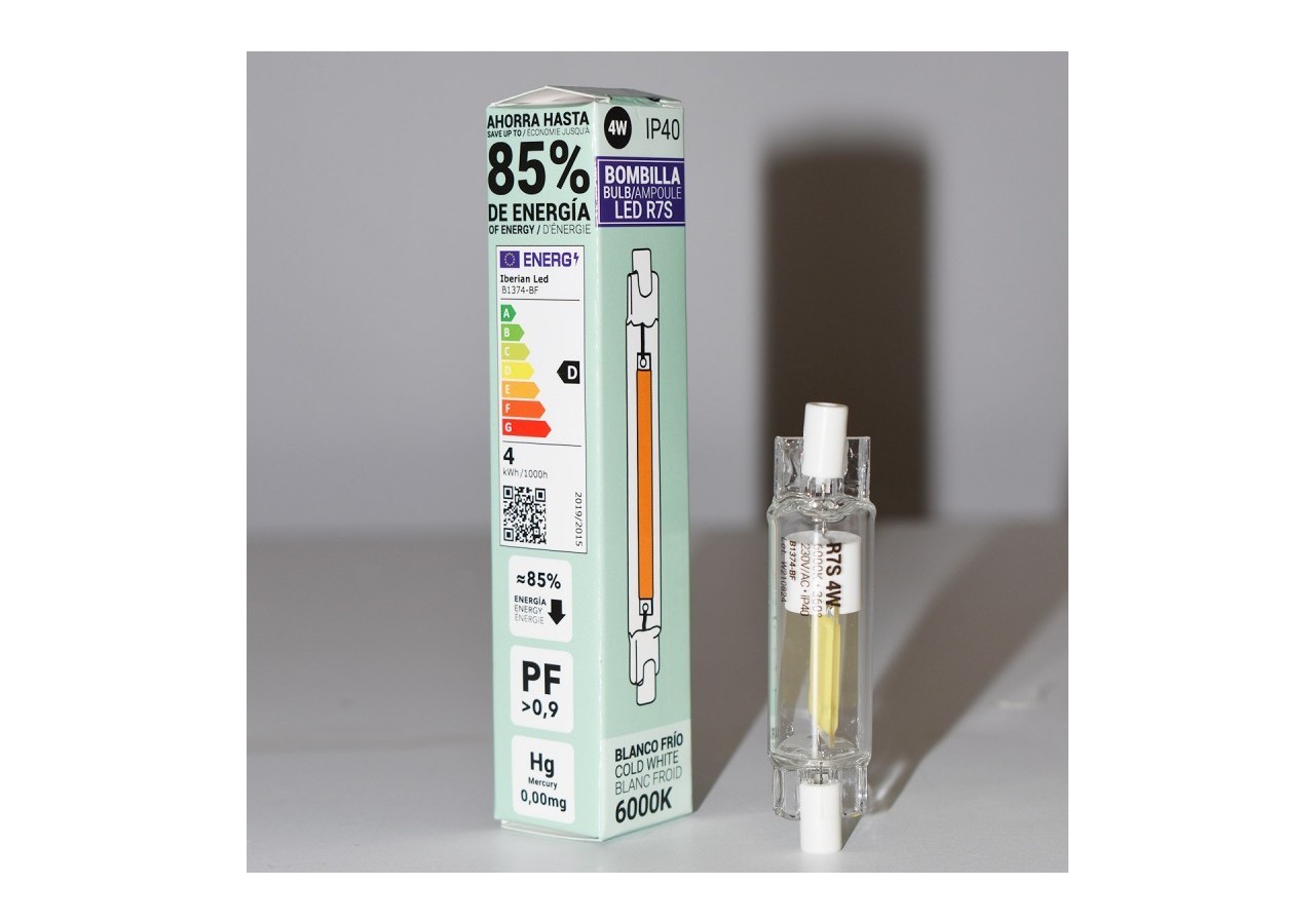 Ampoule LED R7S 78mm - 600lm - COB - 4W - B1374-BF - Barcelona LED