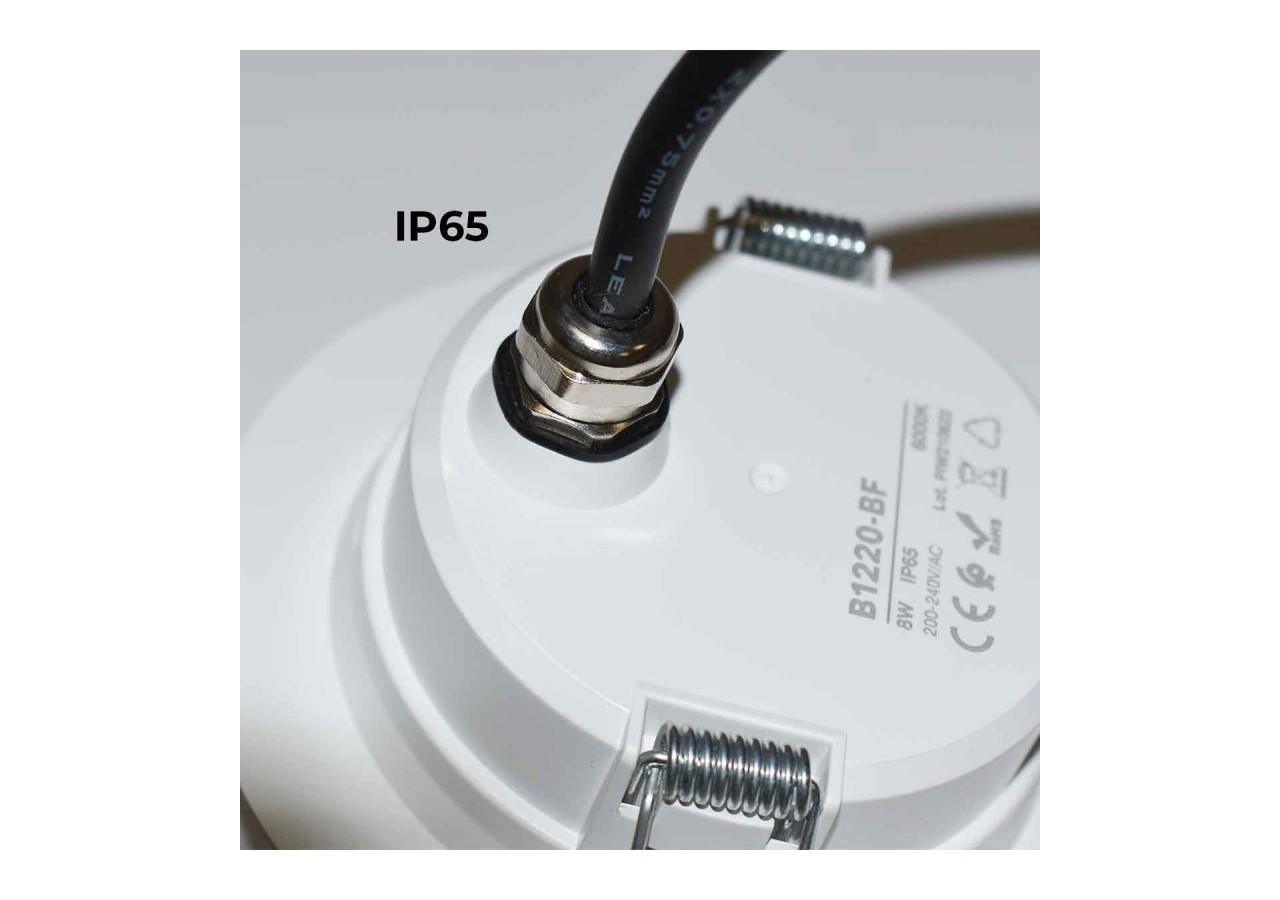 Spot LED encastrable étanche - IP65 - 8W - Coupe diamètre 80-95mm - B1220-BN - Barcelona LED