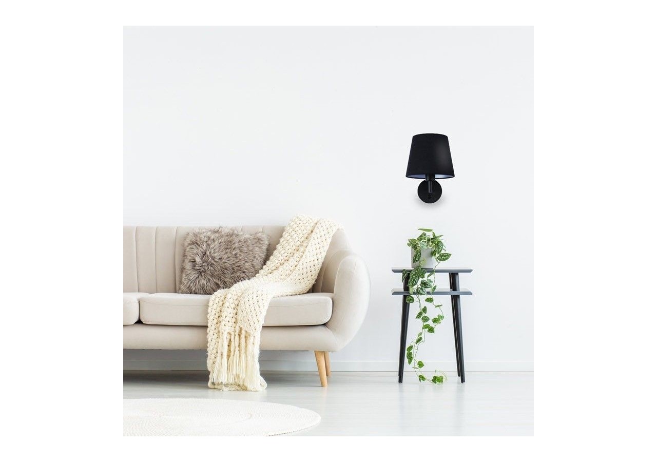 Applique murale avec abat-jour et interrupteur Classic "RIGA" - E27 - L3024-N - Barcelona LED