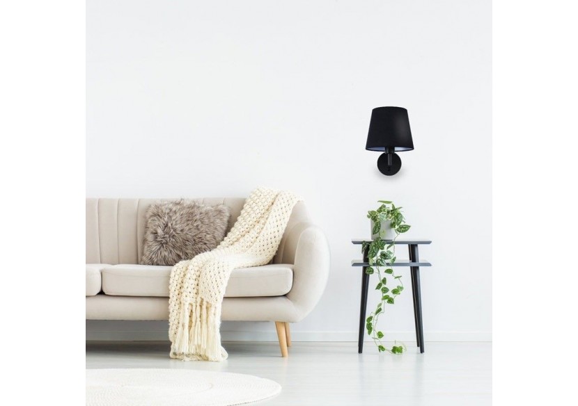 Applique murale avec abat-jour et interrupteur Classic "RIGA" - E27 - L3024-N - Barcelona LED Applique murale avec abat-jour et interrupteur Classic "RIGA" - E27 - L3024-N - Barcelona LED