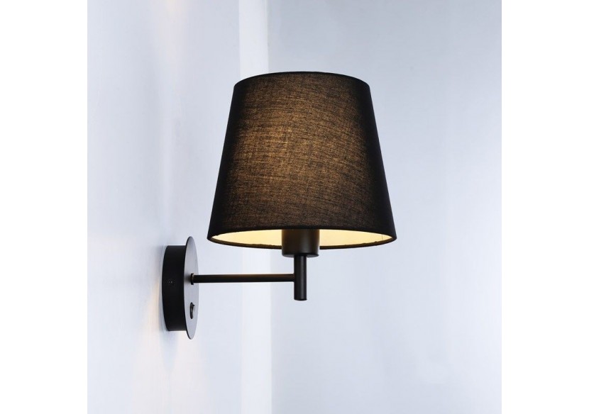 Applique murale avec abat-jour et interrupteur Classic "RIGA" - E27 - L3024-N - Barcelona LED Applique murale avec abat-jour et interrupteur Classic "RIGA" - E27 - L3024-N - Barcelona LED