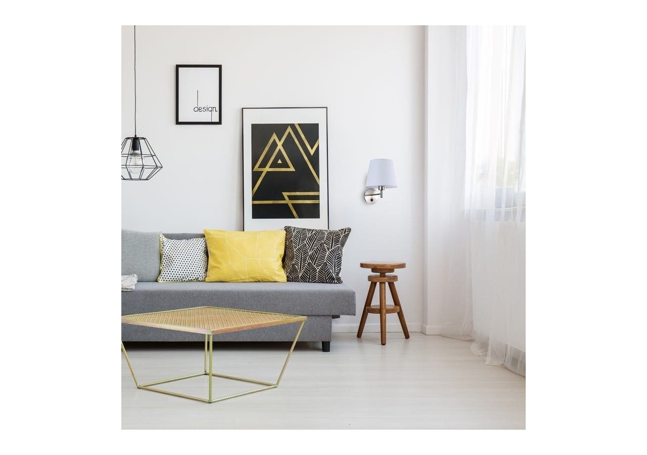 Applique murale avec abat-jour et interrupteur Classic "RIGA" - E27 - L3024-BS - Barcelona LED