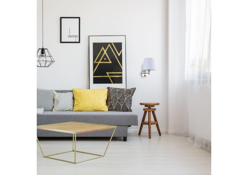 Applique murale avec abat-jour et interrupteur Classic "RIGA" - E27 - L3024-BS - Barcelona LED