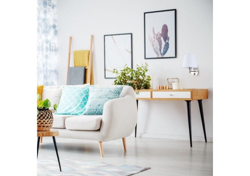 Applique murale avec abat-jour et interrupteur Classic "RIGA" - E27 - L3024-BS - Barcelona LED