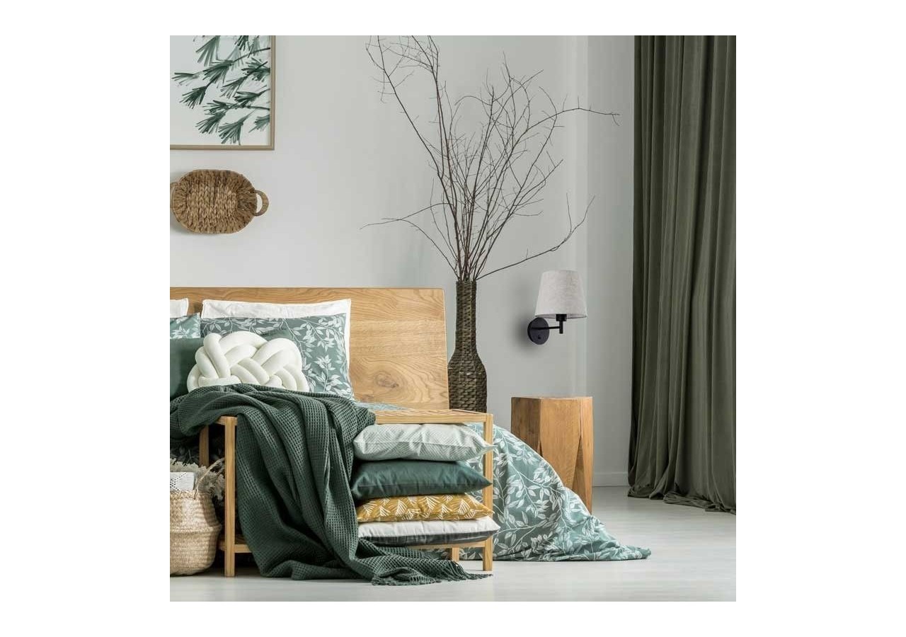 Applique murale avec abat-jour et interrupteur Classic "RIGA" - E27 - L3024-M - Barcelona LED