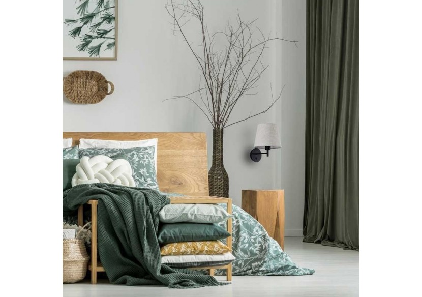 Applique murale avec abat-jour et interrupteur Classic "RIGA" - E27 - L3024-M - Barcelona LED