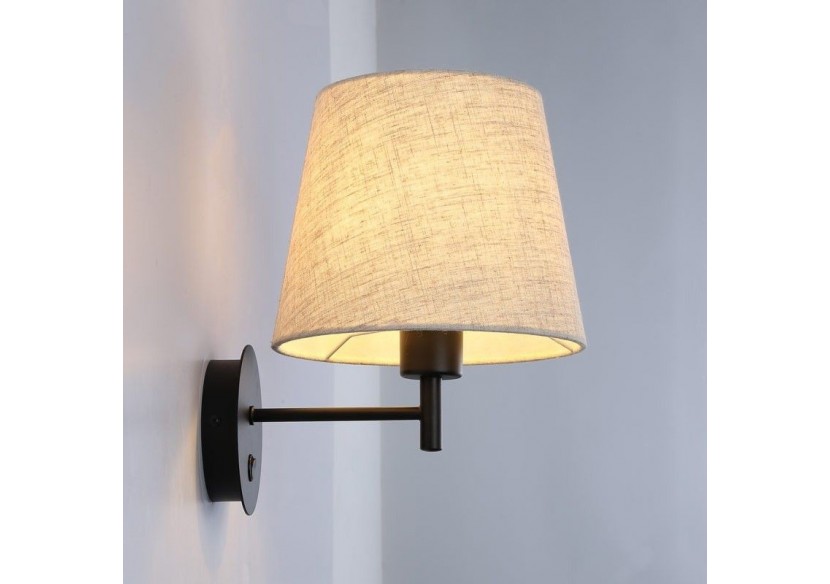 Applique murale avec abat-jour et interrupteur Classic "RIGA" - E27 - L3024-M - Barcelona LED