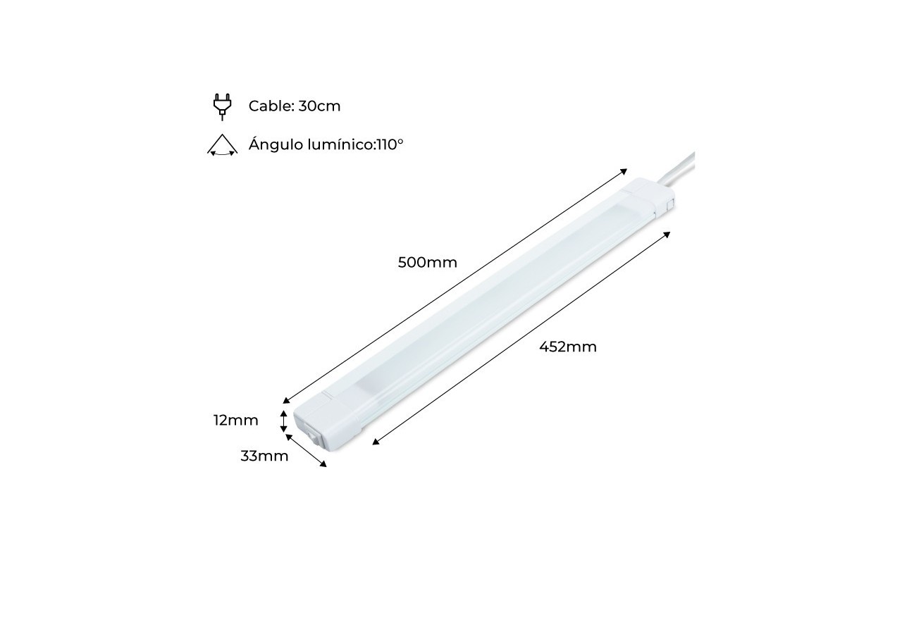 Eclairage plan de travail cuisine et sous meubles 8W - LE214-BN - Barcelona LED