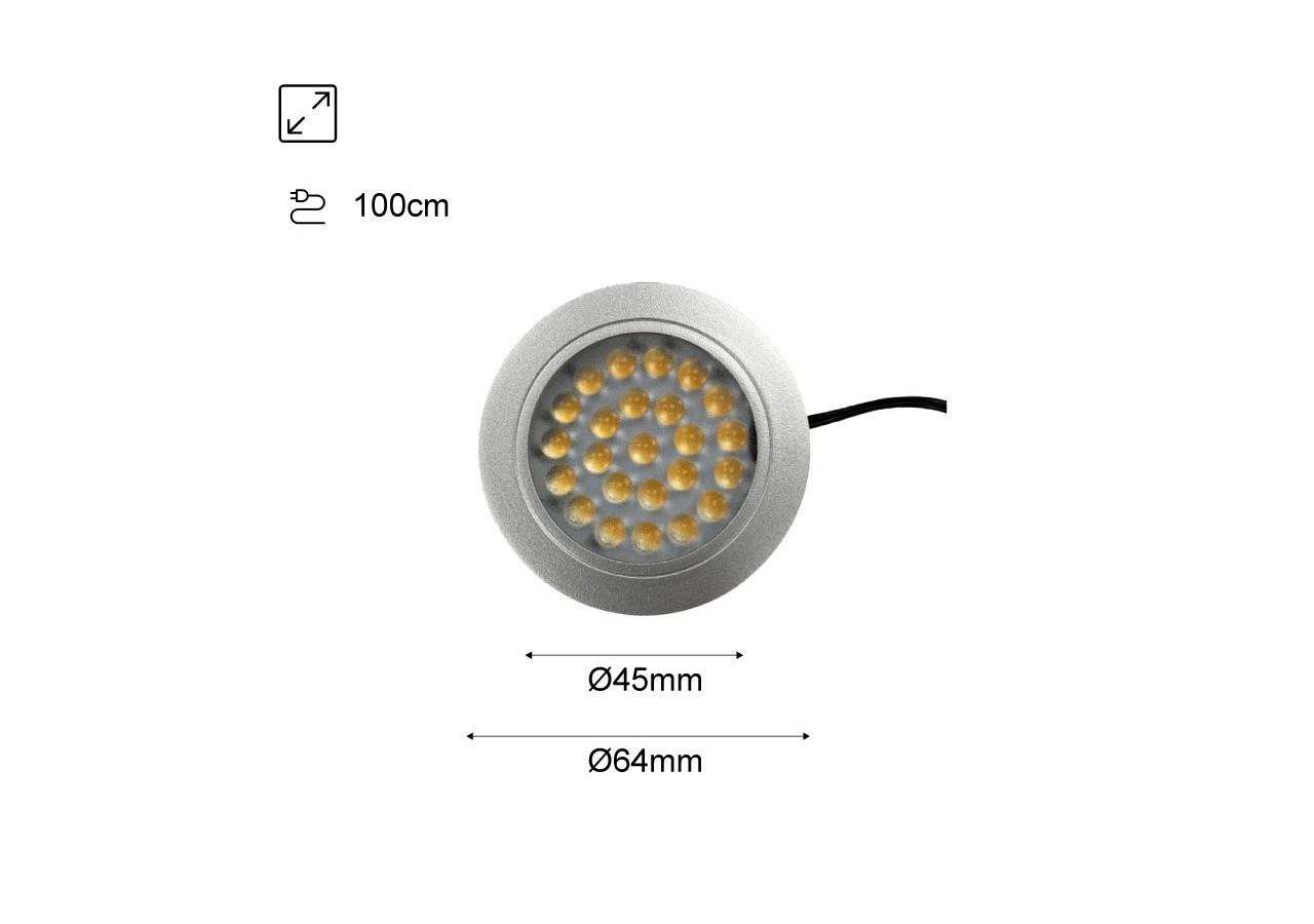 Spot encastrable ou saillie 2W 12V - LE215-PL - Barcelona LED