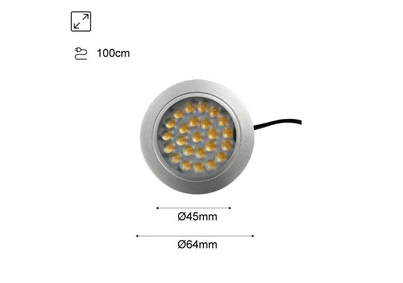 Spot encastrable ou saillie 2W 12V - LE215-PL - Barcelona LED