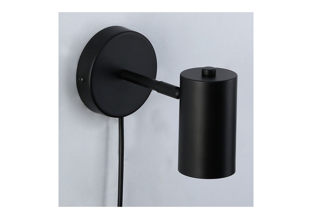 Applique murale d'intérieur orientable "Ben" avec câble et prise - E27 - L3065-EU-N - Barcelona LED