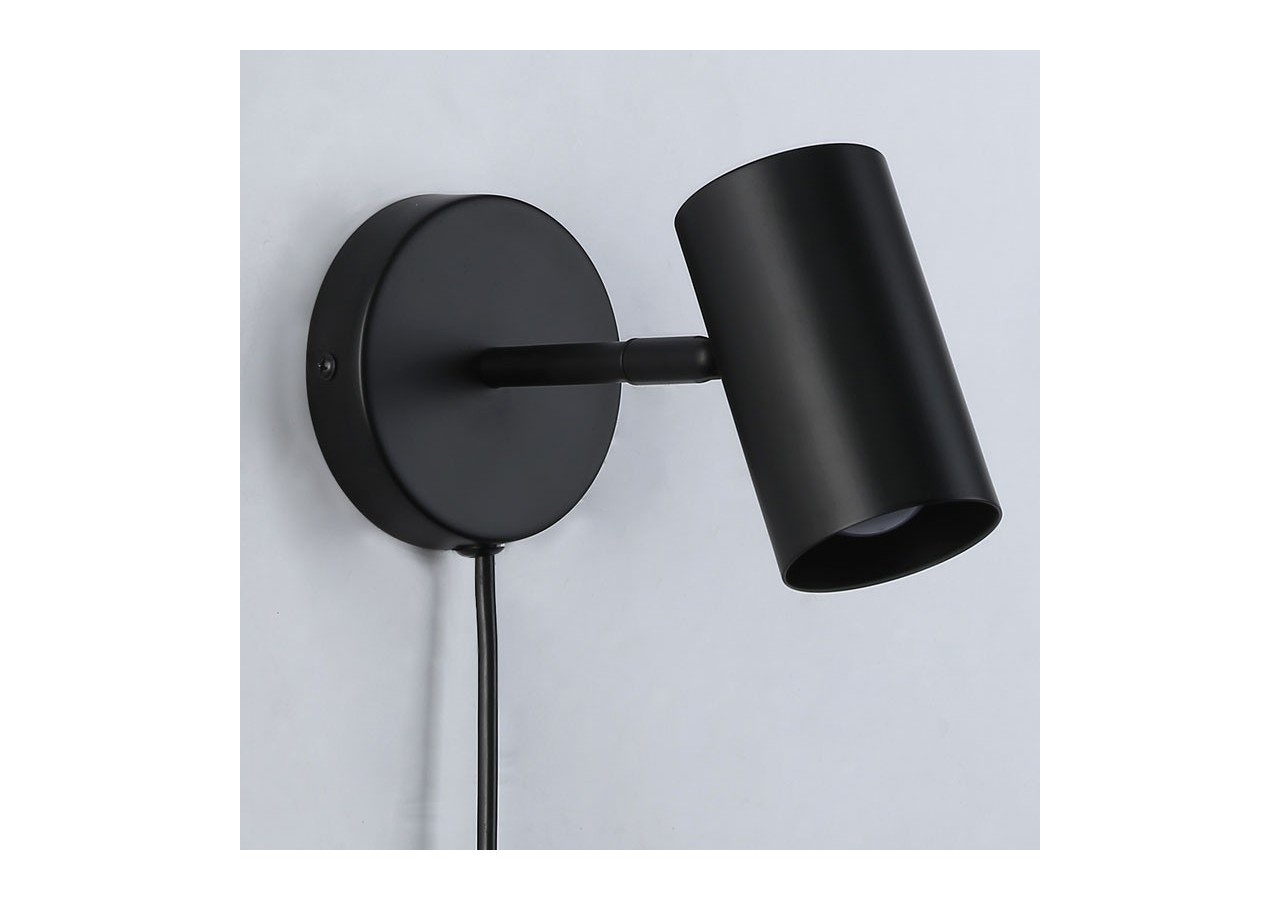 Applique murale d'intérieur orientable "Ben" avec câble et prise - E27 - L3065-EU-N - Barcelona LED