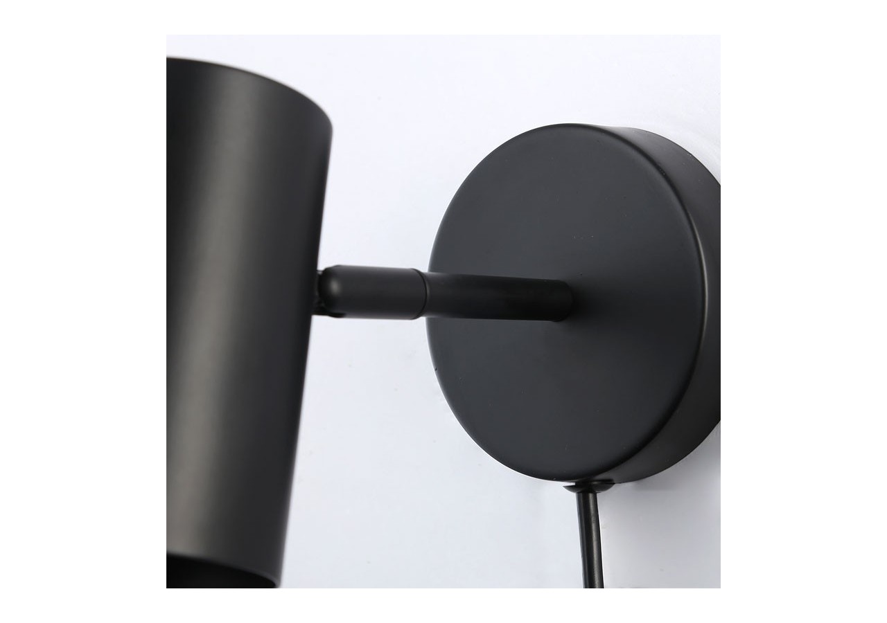 Applique murale d'intérieur orientable "Ben" avec câble et prise - E27 - L3065-EU-N - Barcelona LED