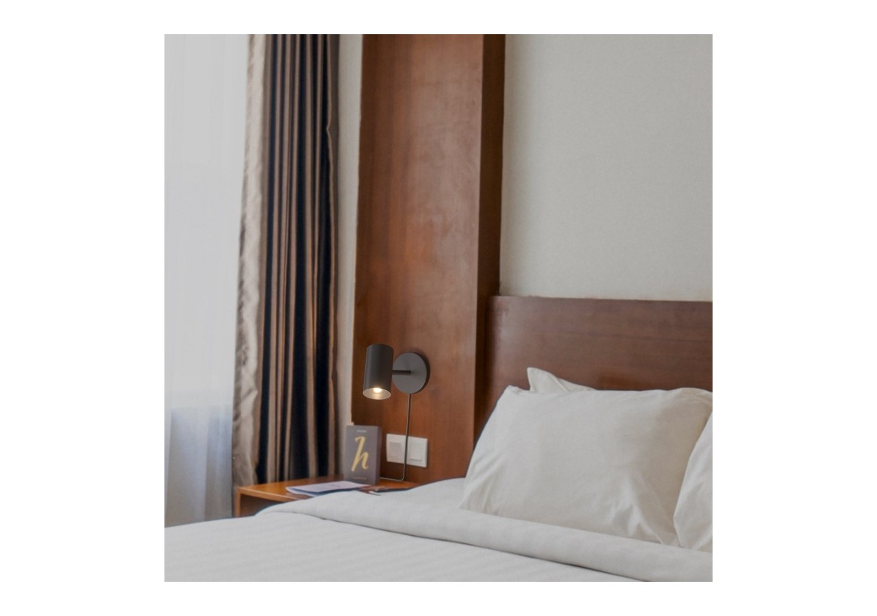 Applique murale d'intérieur orientable "Ben" avec câble et prise - E27 - L3065-EU-N - Barcelona LED