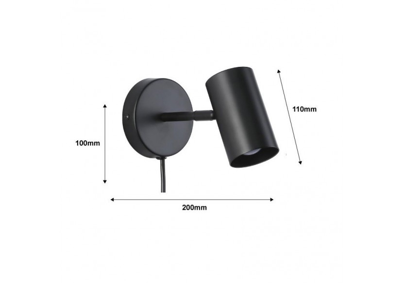 Applique murale d'intérieur orientable "Ben" avec câble et prise - E27 - L3065-EU-N - Barcelona LED Applique murale d'intérieur orientable "Ben" avec câble et prise - E27 - L3065-EU-N - Barcelona LED